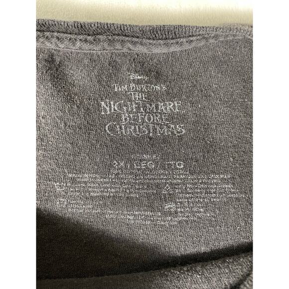 Nightmare Before Christmas Graphic Tee Black Size 2XL - Picture 6 of 6
